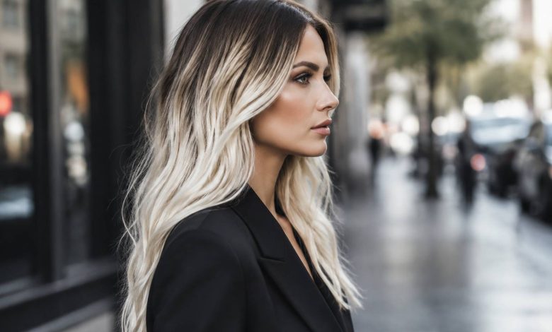 تکنیک رنگ موی گری بلِندینگ روی موهای نقره‌ای و خاکستری طبیعی